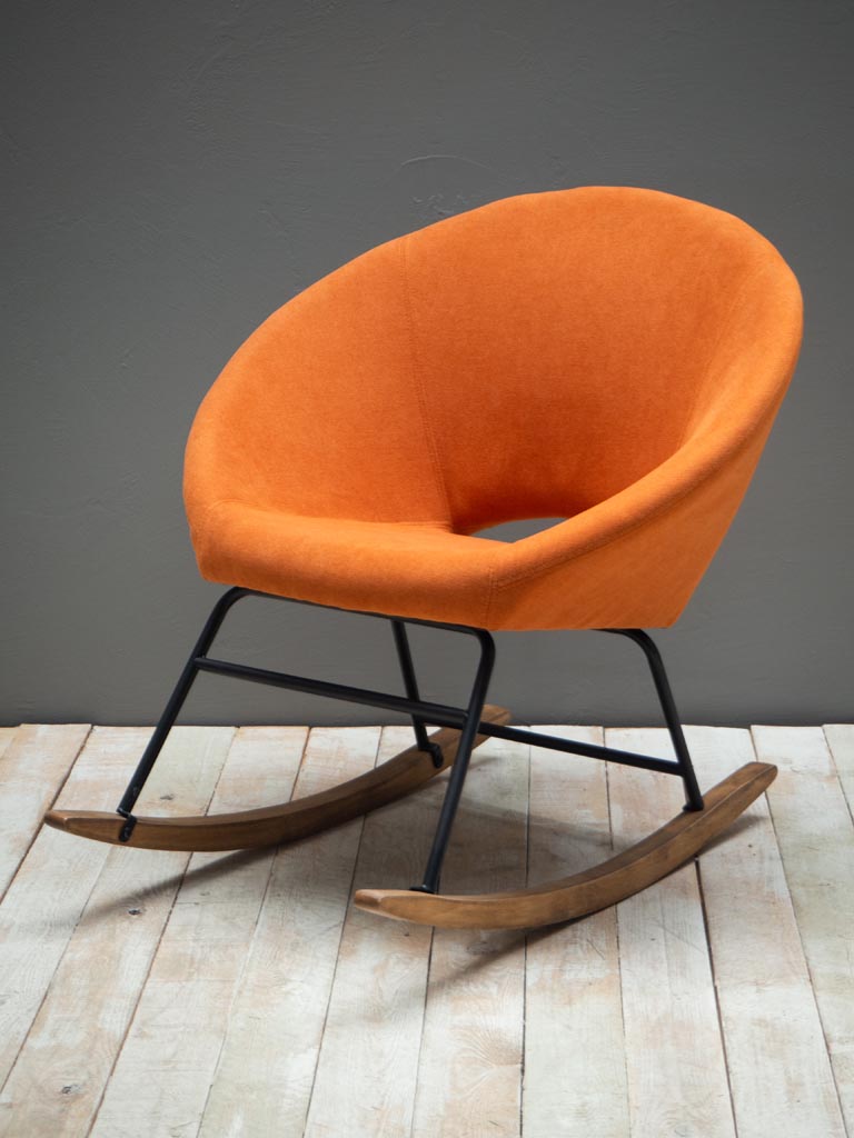 Orange rocking chair Naho - 1