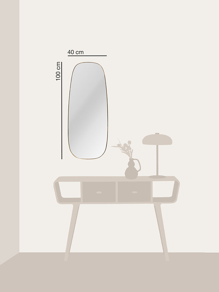Miroir Tina patine laiton - 4