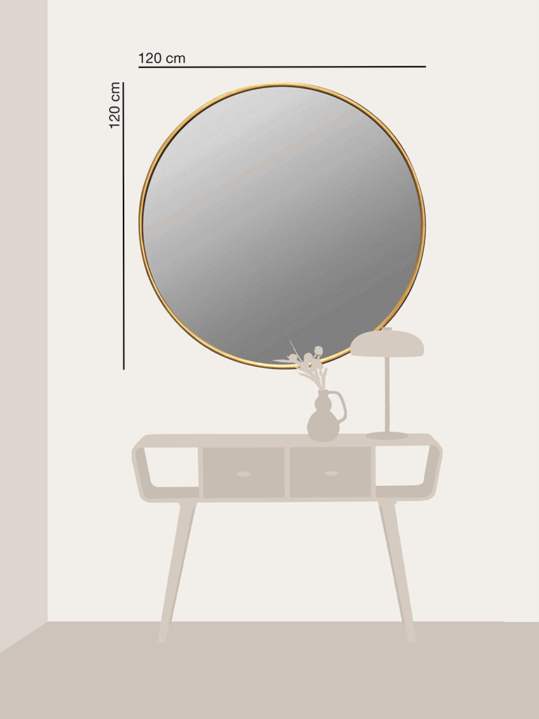 Grand miroir patine vieil or - 3