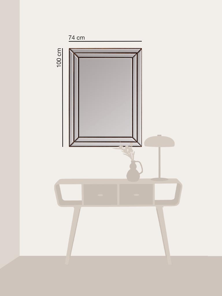 Miroir rectangulaire à bords biseautés Era - 4