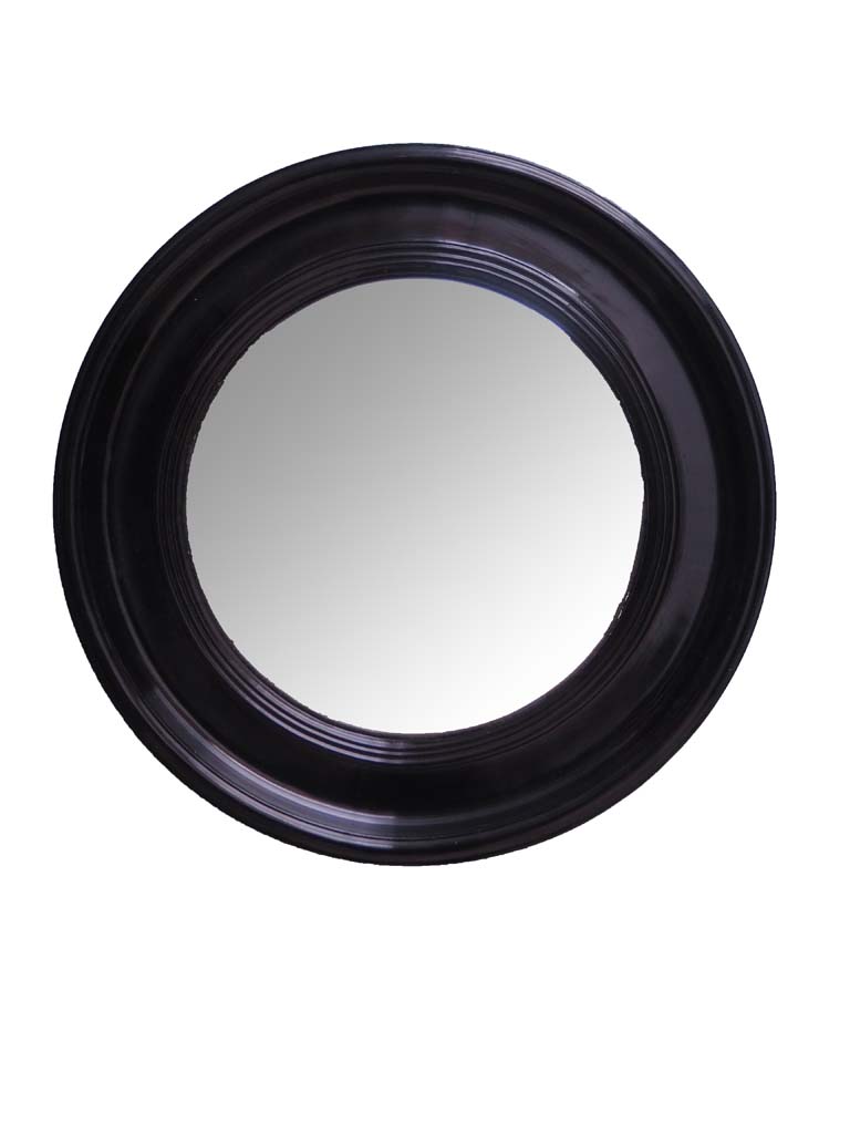 Miroir convexe laqué noir - 2