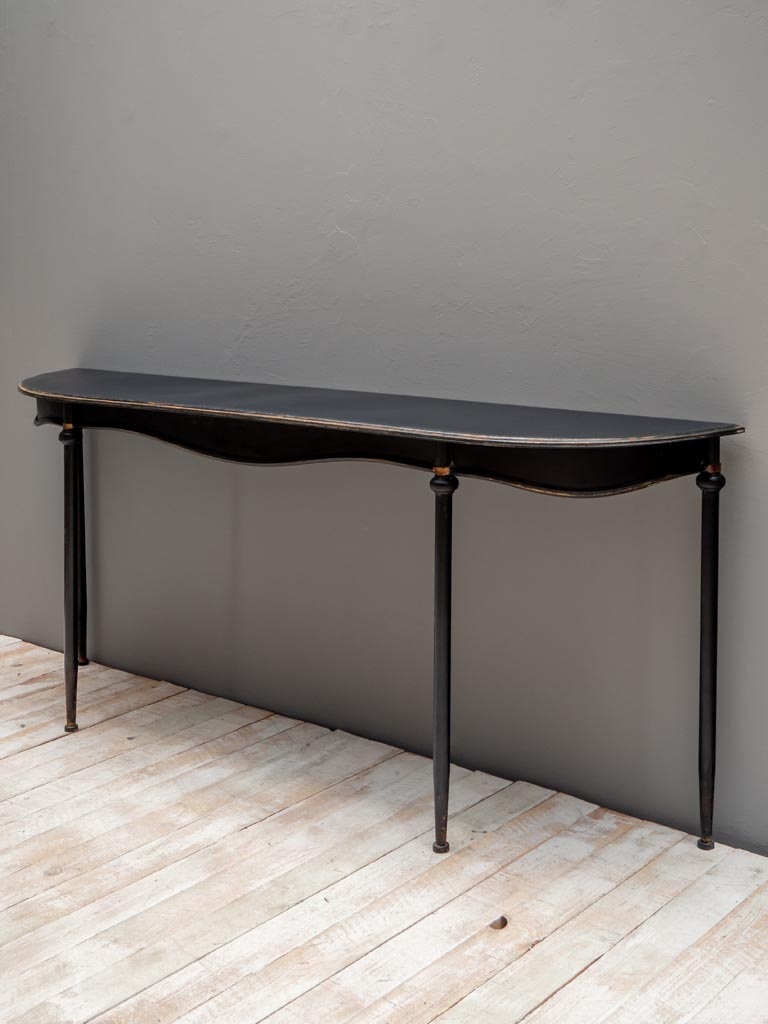 Large antique black console Orléans - 3