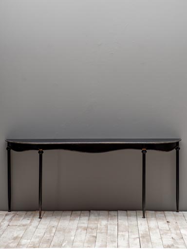 Large antique black console Orléans