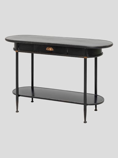 Black console 1 drawer Bellay