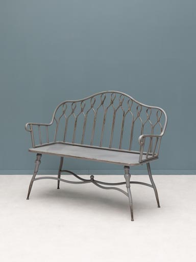 Bench grey patina Valéry