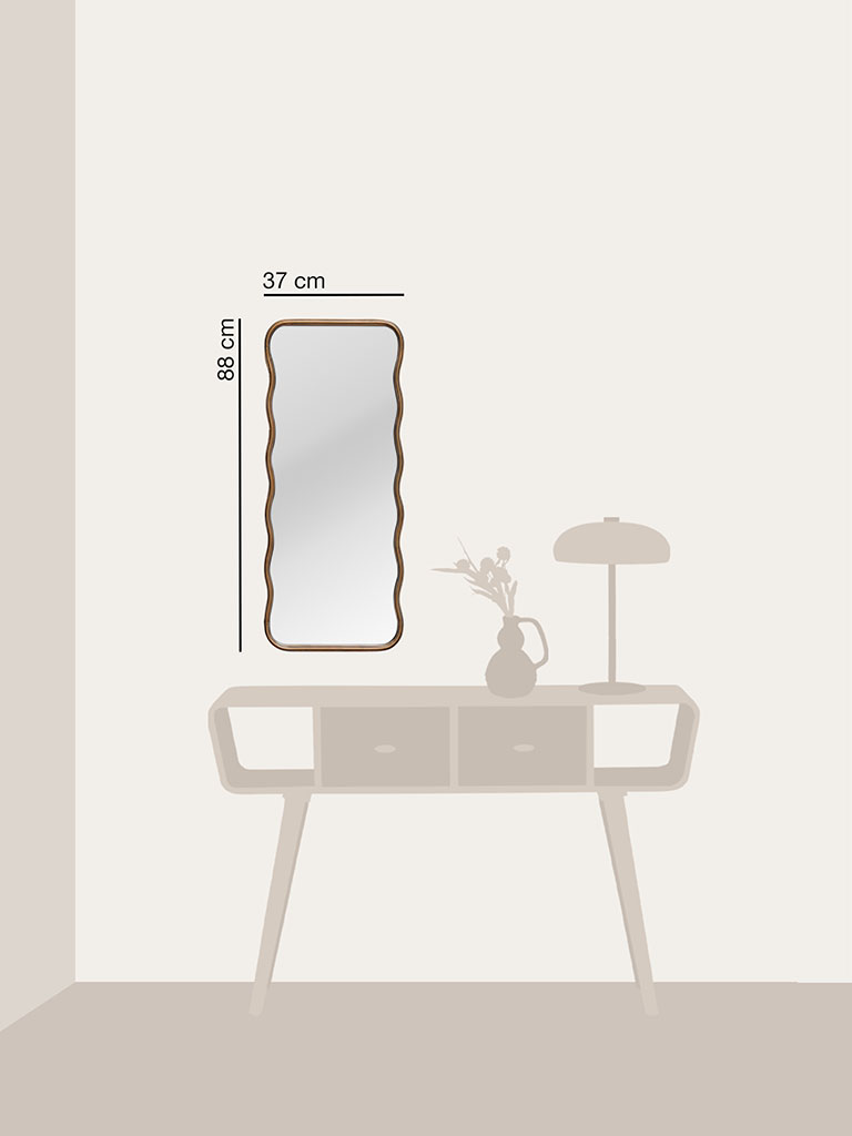 Iron black & golden mirror Poseïdon - 4
