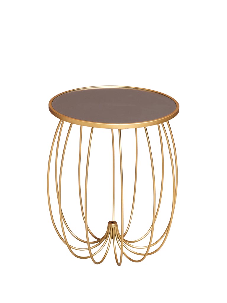 Side table crinoline golden patina - 2