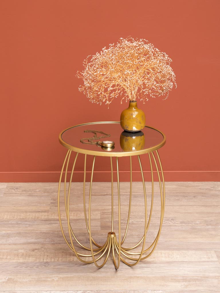Side table crinoline golden patina - 1