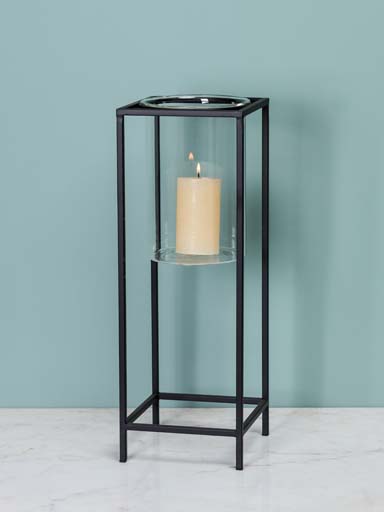 High candle holder metal frame