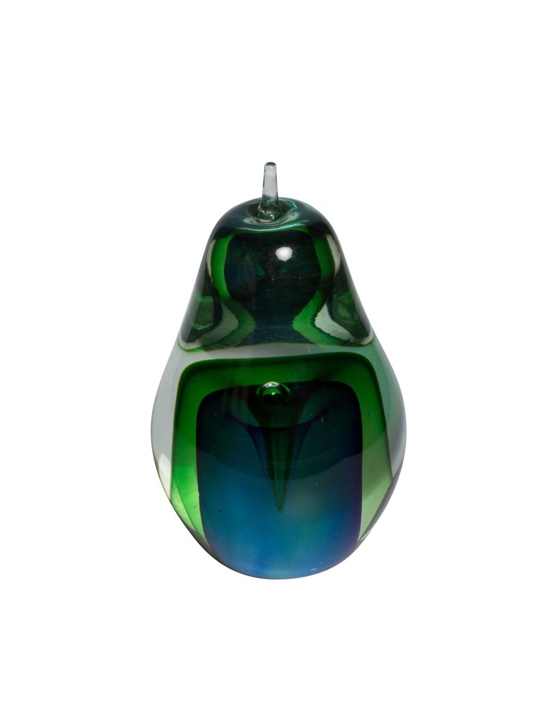 Glass pear paperweight - 2