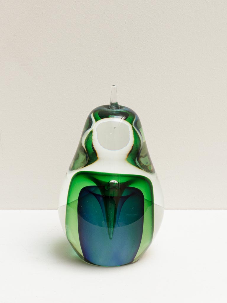 Glass pear paperweight - 1