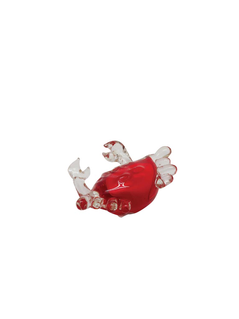 Red glass crab paperweight - 2