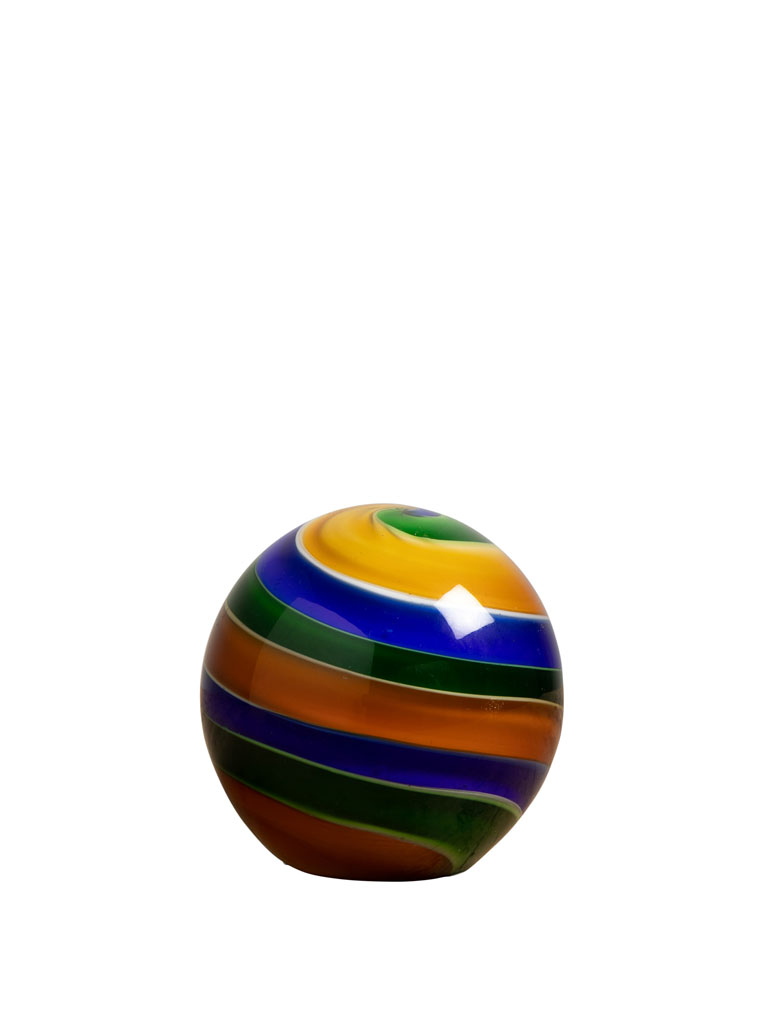 Paperweight ball colored lines - 2