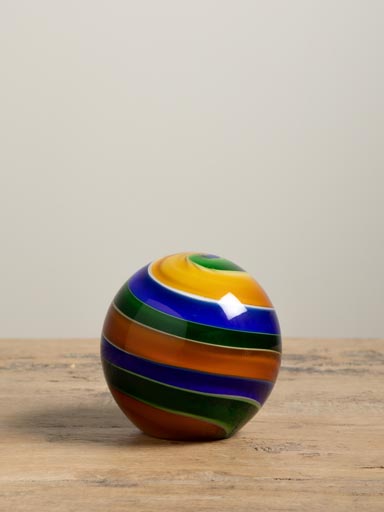 Paperweight ball colored lines