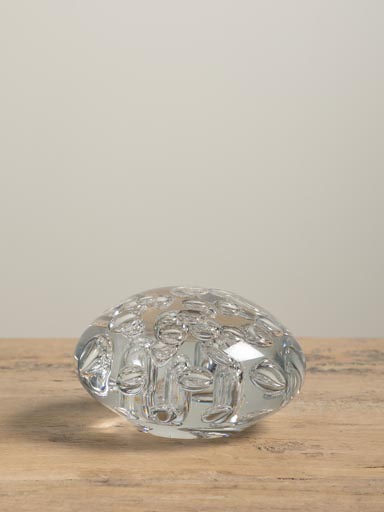 Paperweight ball with clear bubbles