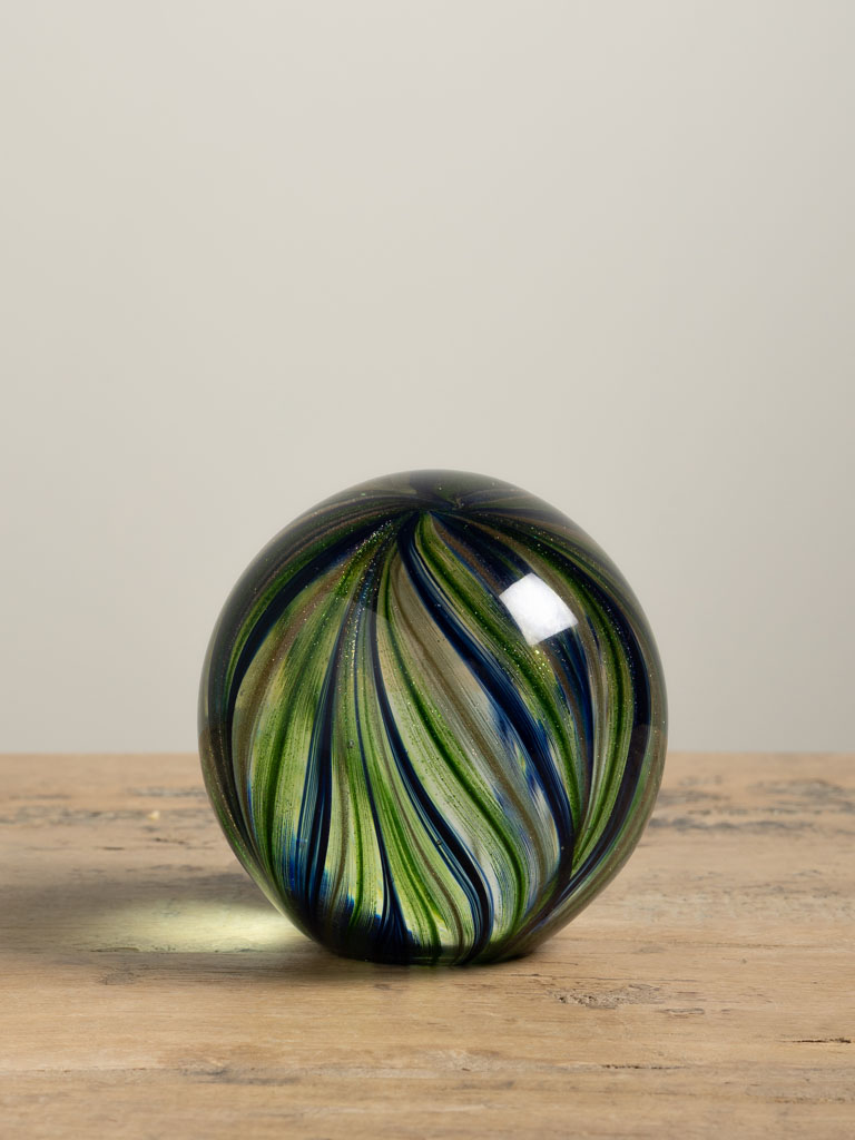 Paperweight green and blue stripes - 1