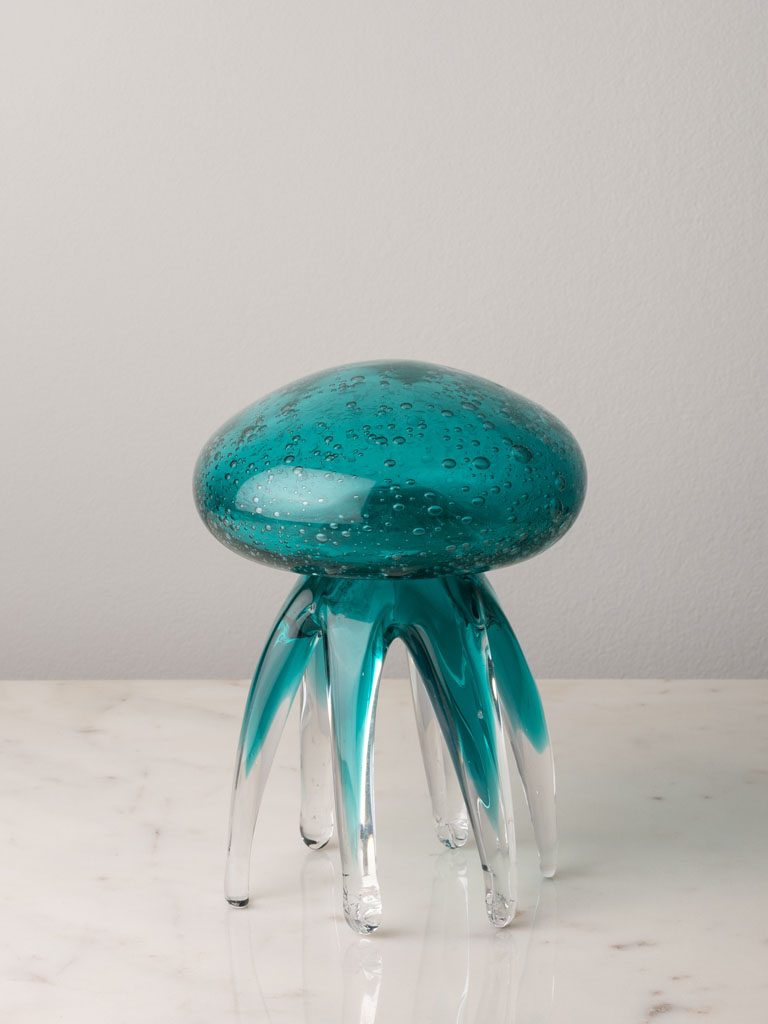 Méduse turquoise en verre - 1