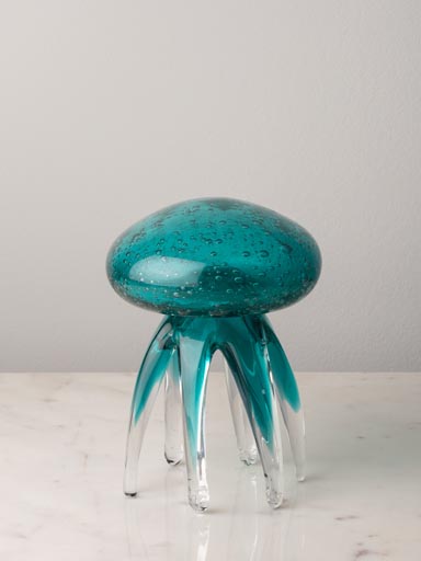 Méduse turquoise en verre
