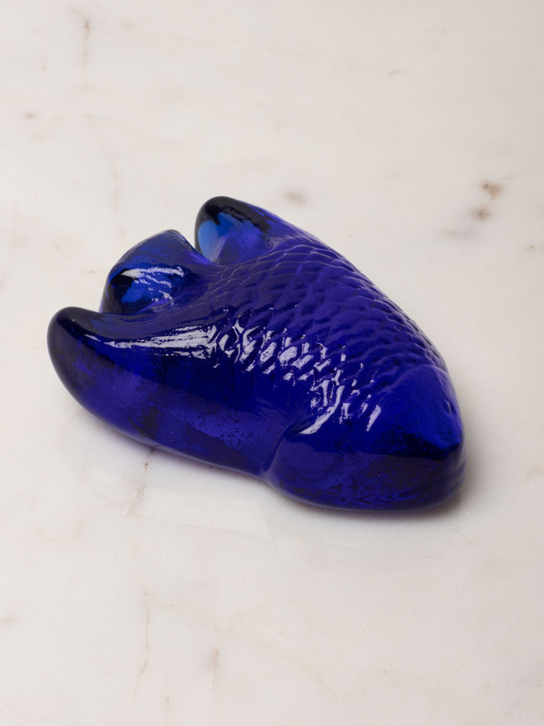 Small paperweight blue fish - 1