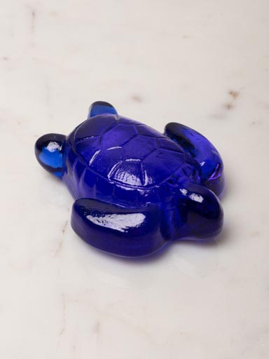 Small paperweight blue turtle
