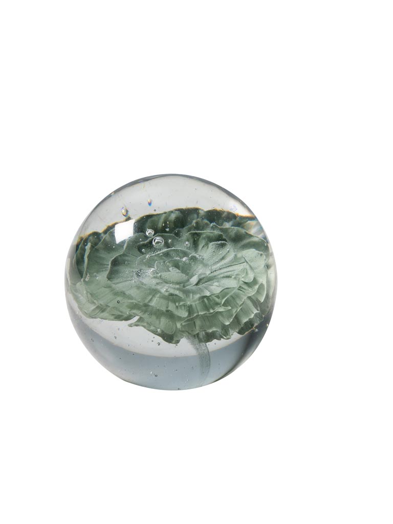 Paperweight green flower - 2