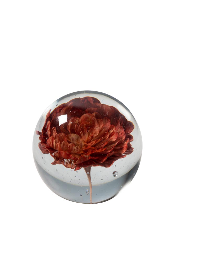 Paperweight red flower - 2