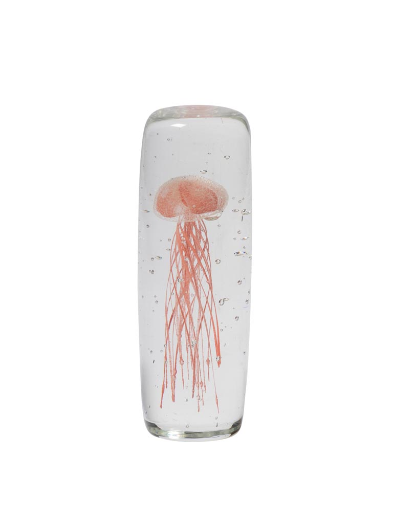 Cylinder paperweight red jellyfish - 2