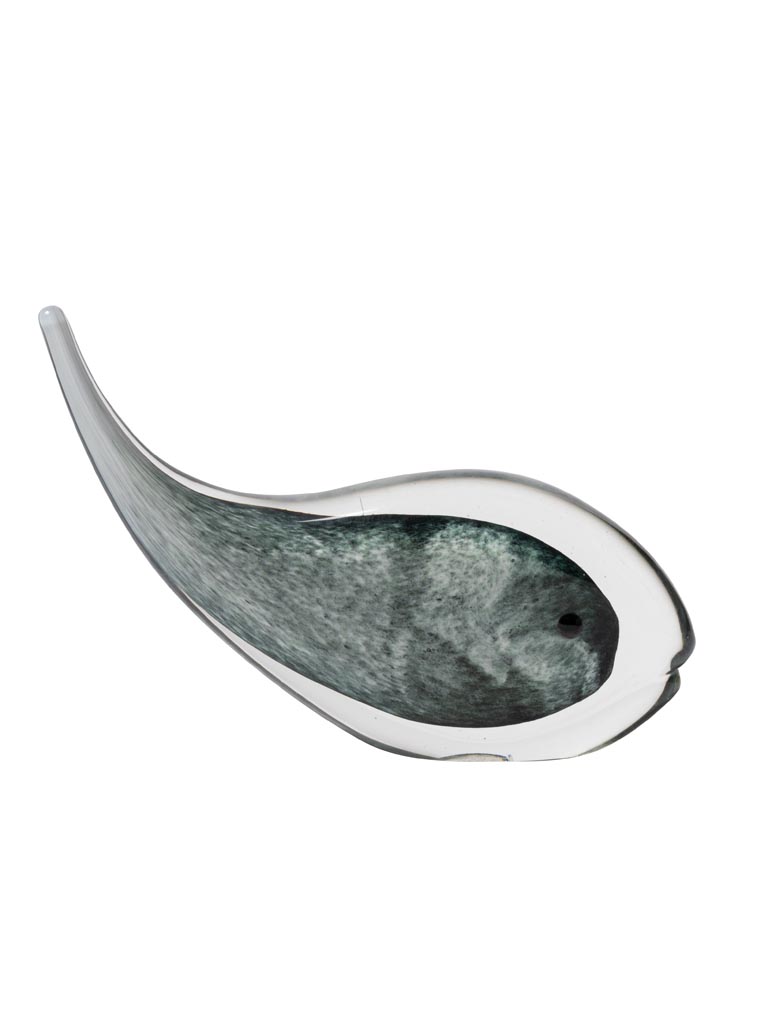 Stylish grey glass whale - 2