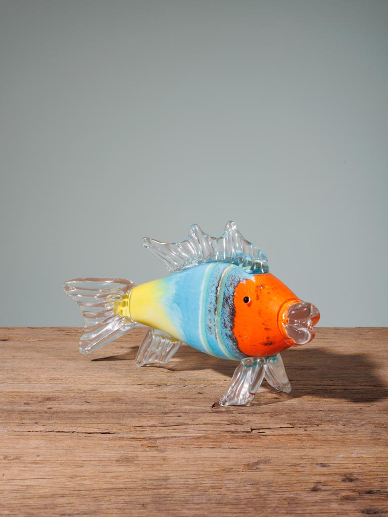 Glass paperweight fish multicolor - 3