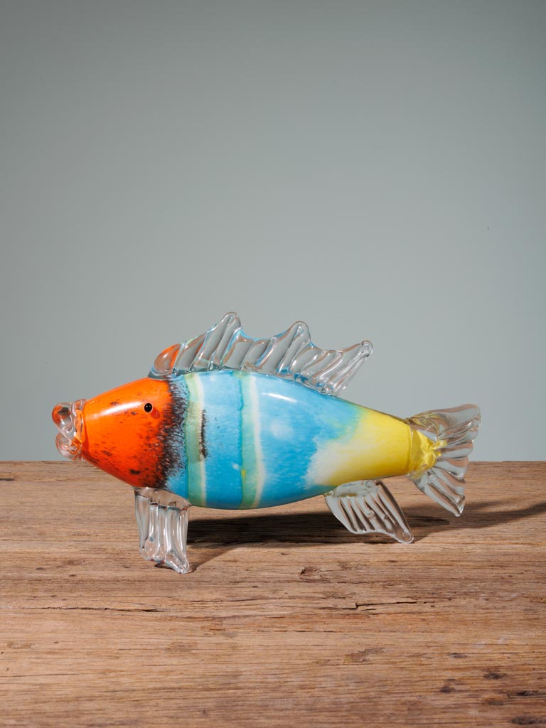 Glass paperweight fish multicolor - 5