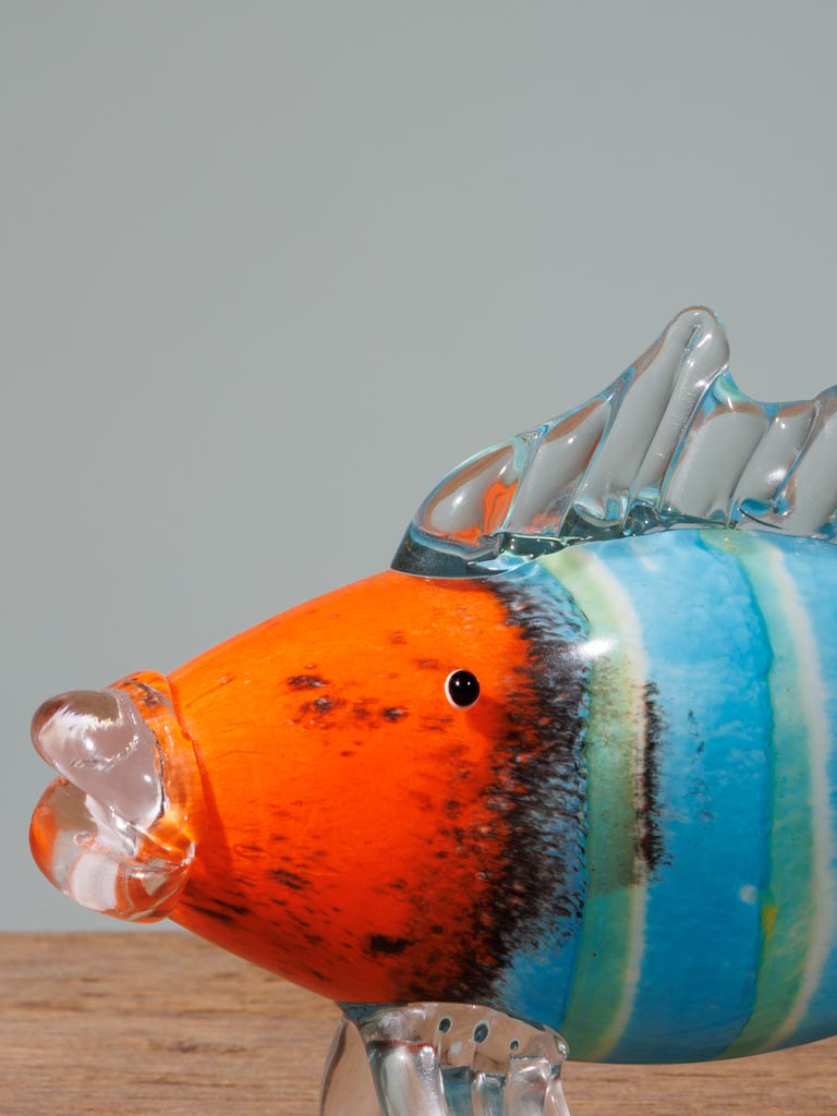 Glass paperweight fish multicolor - 4