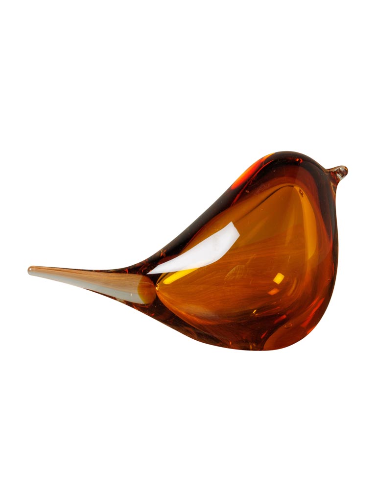Amber glass bird - 2