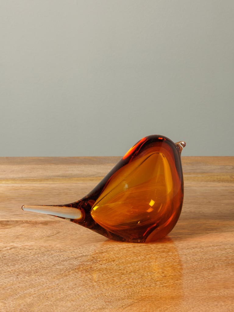 Amber glass bird - 5