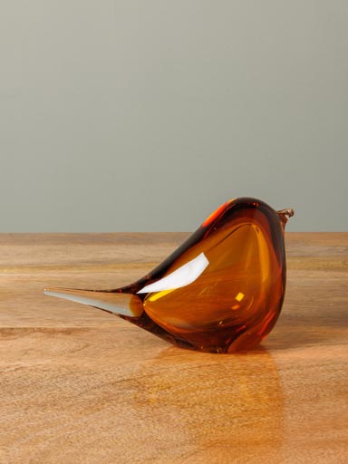 Amber glass bird