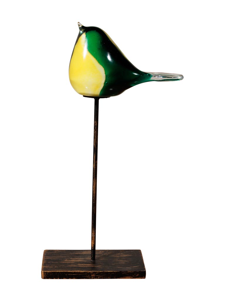 Oiseau en verre sur pied - 2