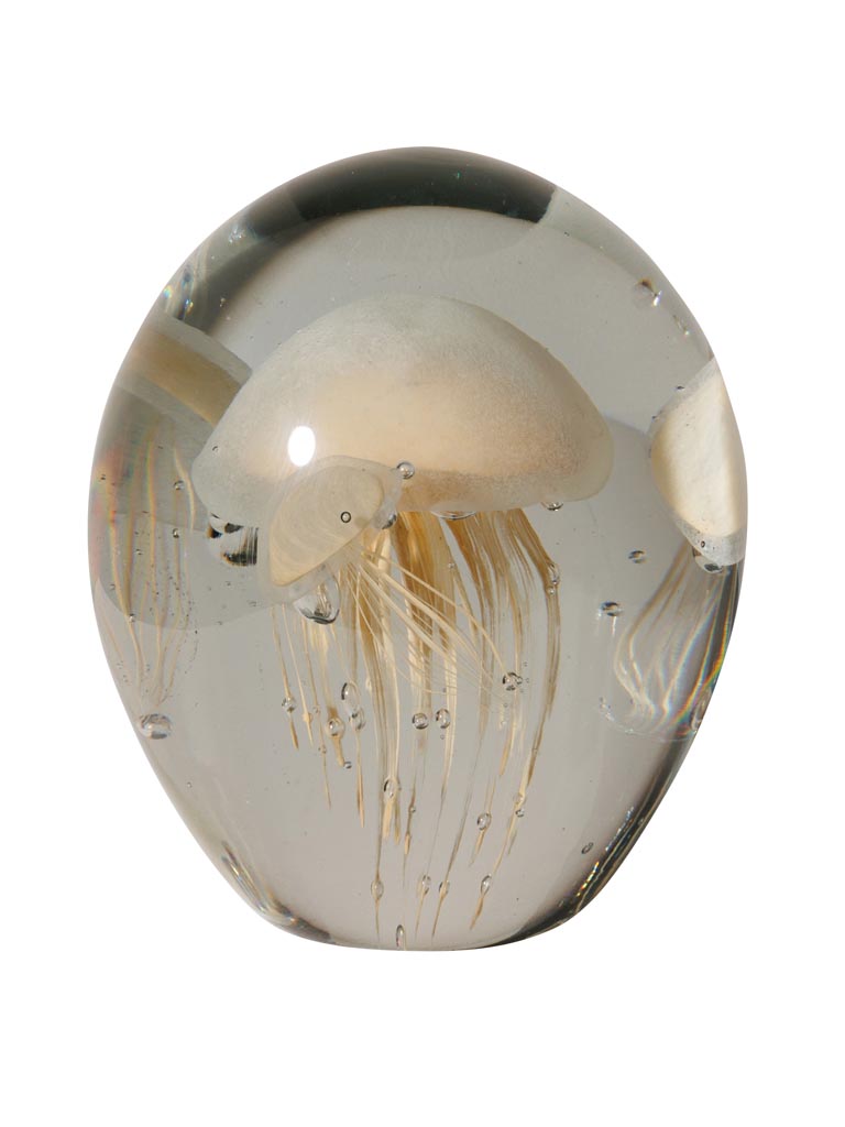 Large paperweight with creamy jellyfish - 2