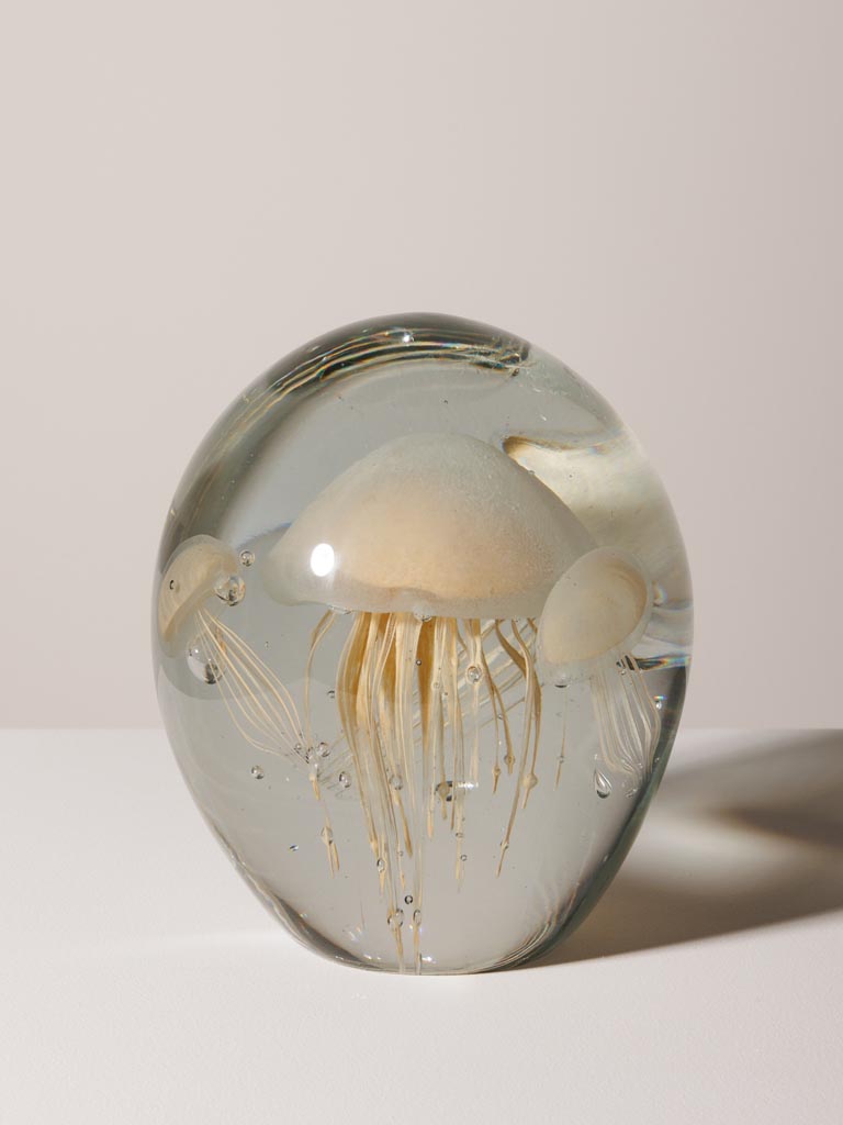 Large paperweight with creamy jellyfish - 3