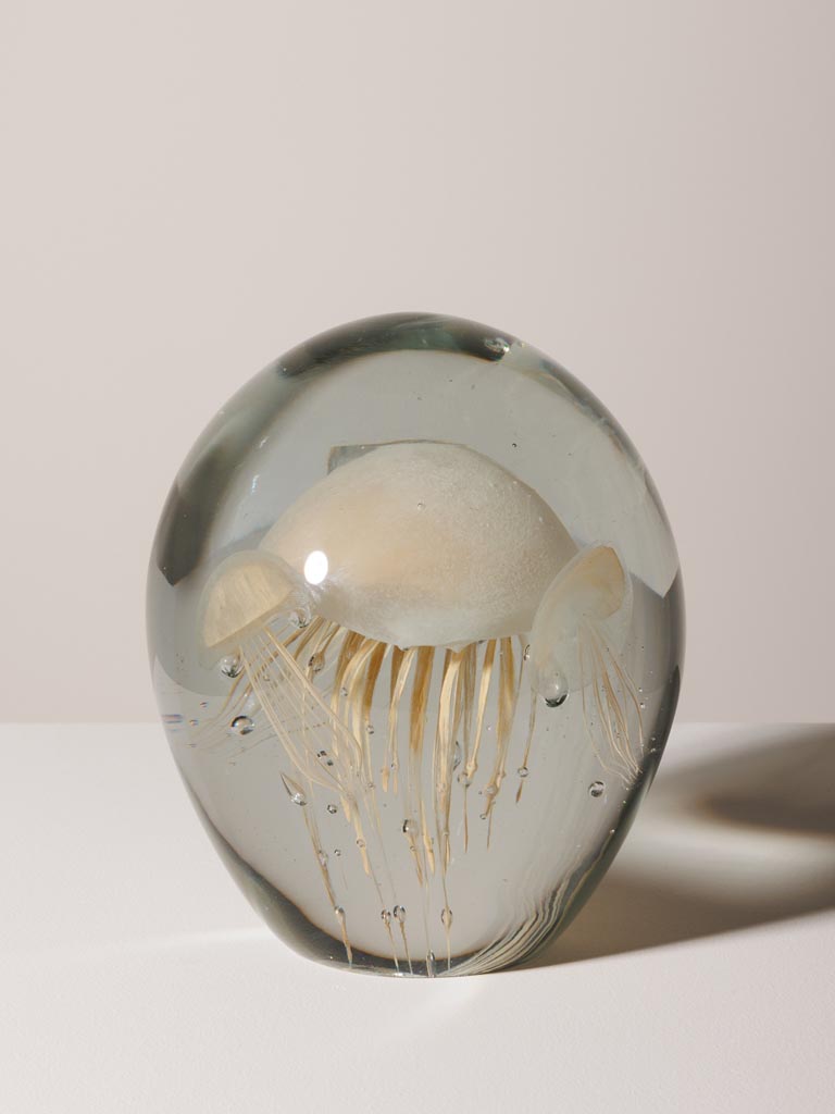 Large paperweight with creamy jellyfish - 5