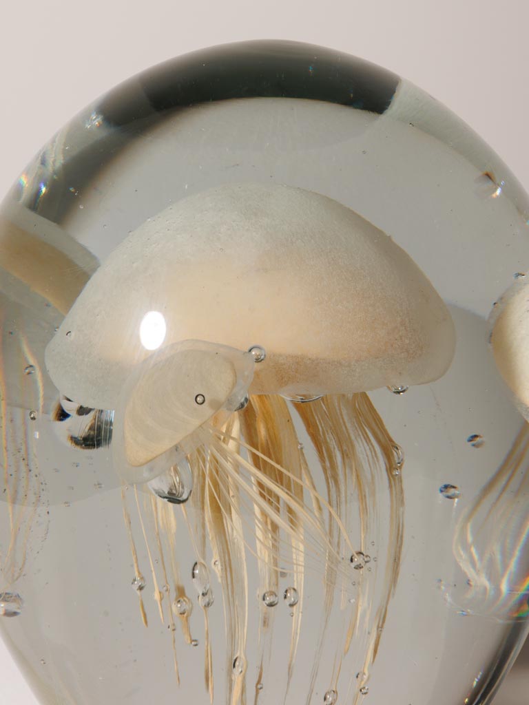 Large paperweight with creamy jellyfish - 4