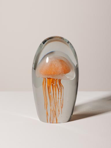 Paperweight orange jellyfish