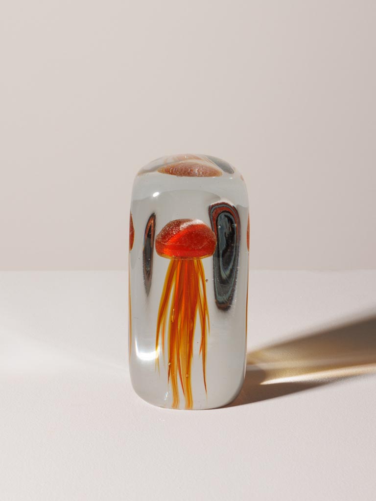 Paperweight orange flat jellyfish - 3