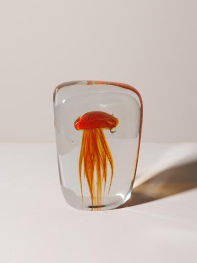 Paperweight orange flat jellyfish