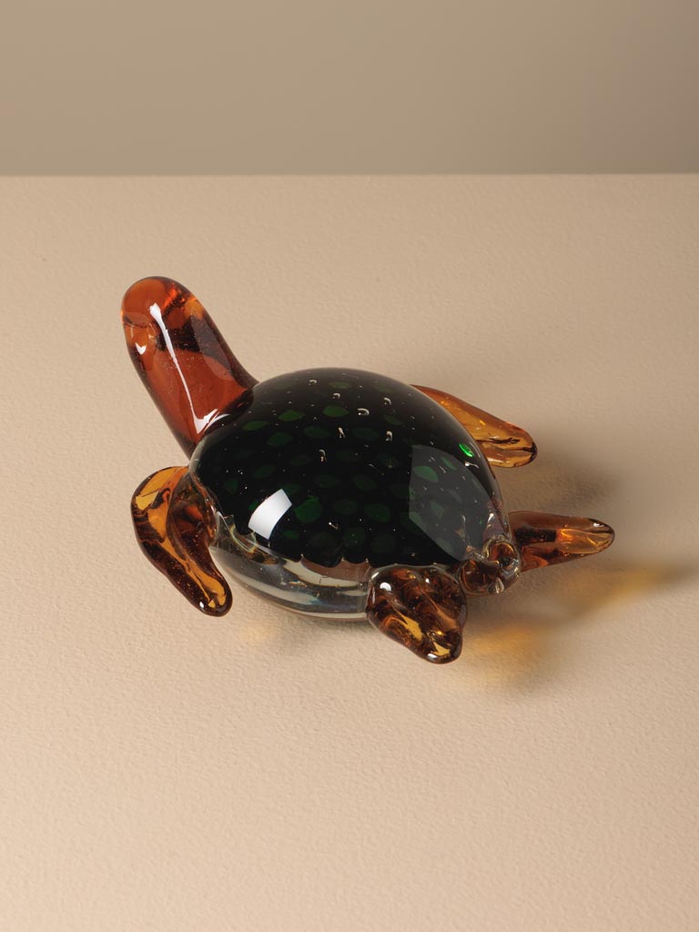 Green glass turtle - 3