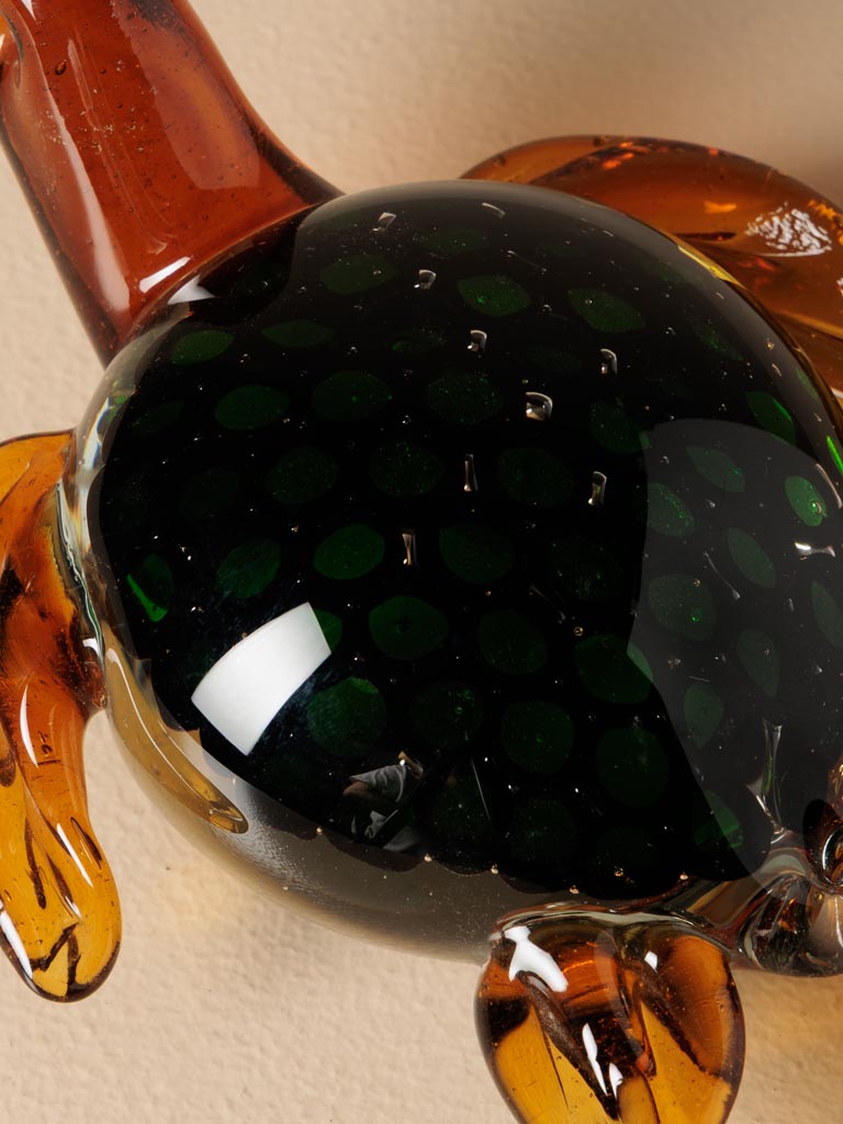 Green glass turtle - 5