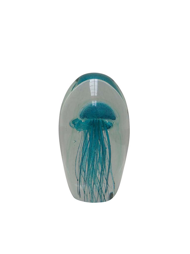 Blue jellyfish paperweight - 2