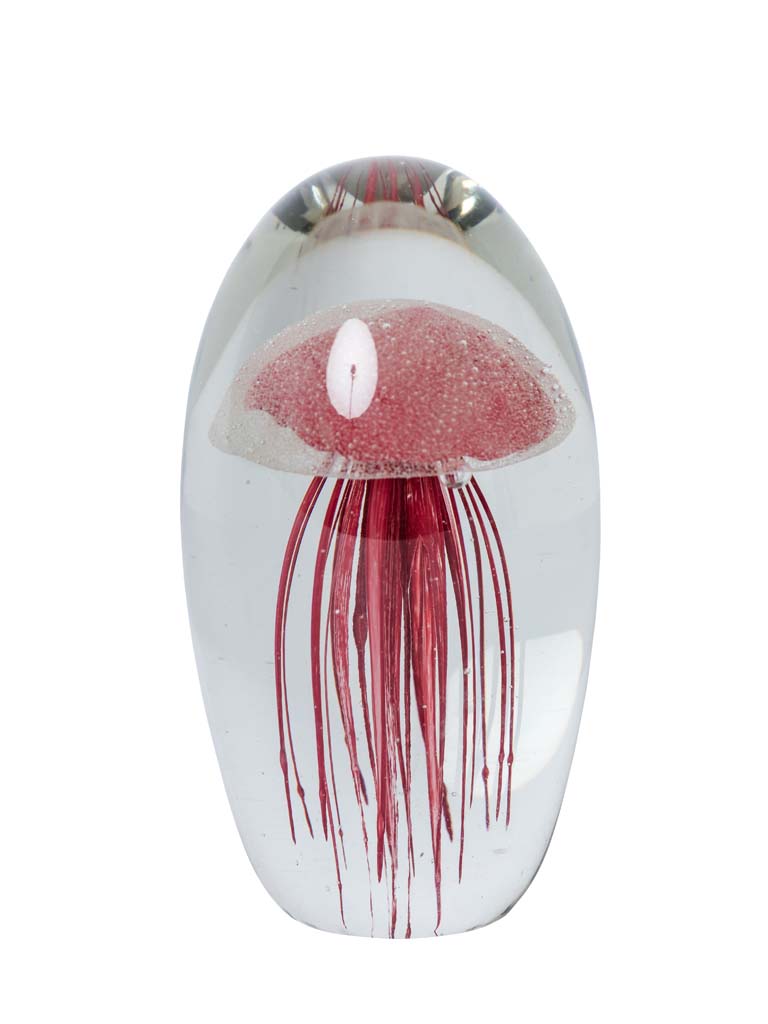 Glass paperweight red jellyfish - 2