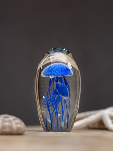 Paperweight 2 blue jellyfishes