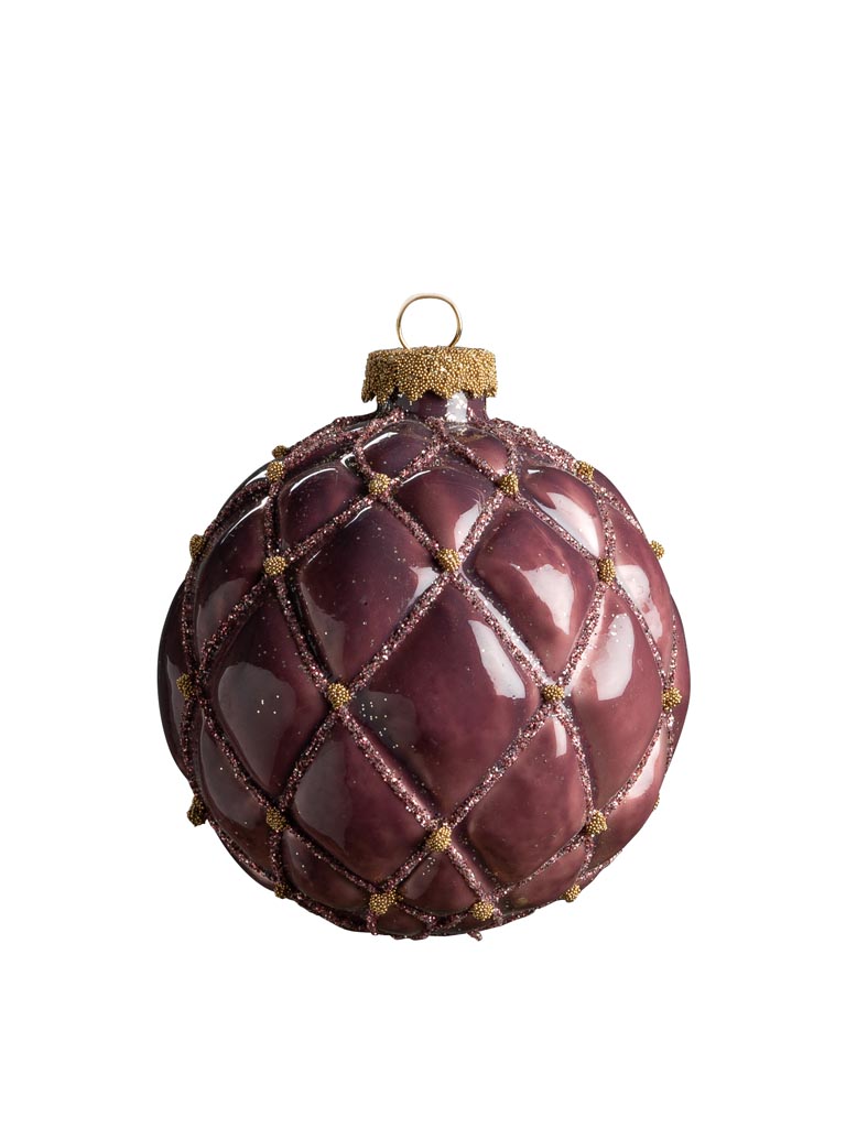 Xmas ball padded purple - 2