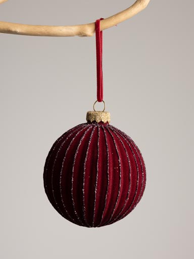 Xmas ball velvety burgundy