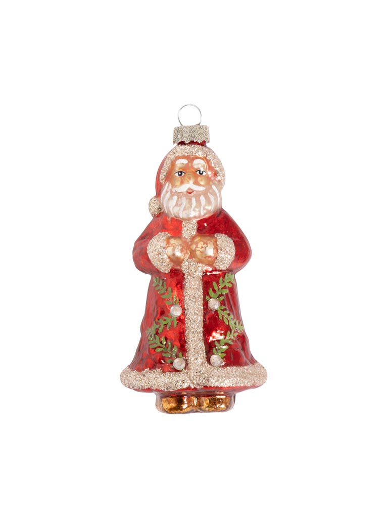 Hanging Santa in glass - 2